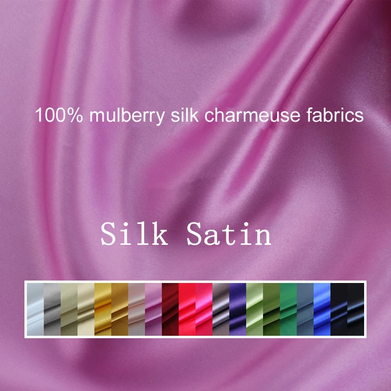 Luxurious Soft Silk Charmeuse Evening Dress Fabric - 100% Pure Mulberry Satin