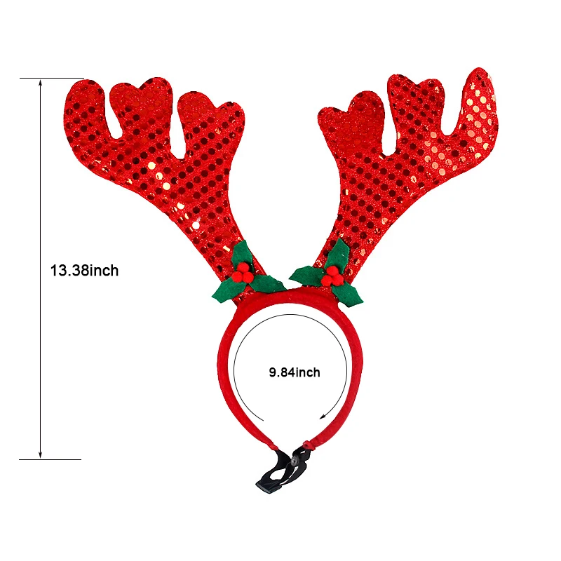 Ободок для собаки на Рождество Очаровательное животное аксессуары, ленты для волос для собак кошек и собак, Рождественская одежда с изображением оленьих рогов лентой Декоративные Изделия Из Стекловолокна