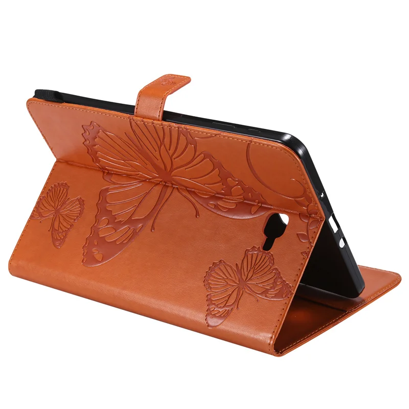 3D Butterfly Embossed Tablet Stand Case For Galaxy Tab A6 10.1 2016 SM-T580 T585 Magnetic Flip PU Leather Cover Sleeve + Stylus (47)