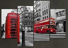  Framed 4 Panels/Set European street HD Canvas Print Painting Artwork Gift Wall Art Picture.decorative painting/XJ-12Y-117 