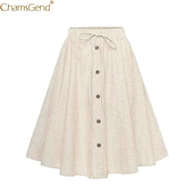 Летние юбки для женщин s Женские полосатые однобортные юбки для женщин s плюс размер Igh Талия простые приталенные юбки для женщин s полиэстер Apr