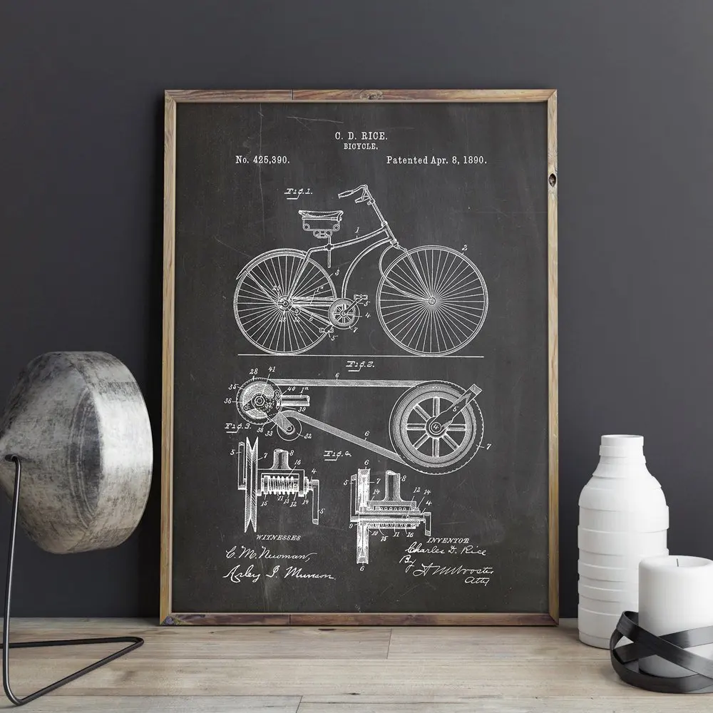 

Bicycle patent,Cycling artwork, bike wall art , posters, room decor, print,blueprint, gift idea,wall Decorations