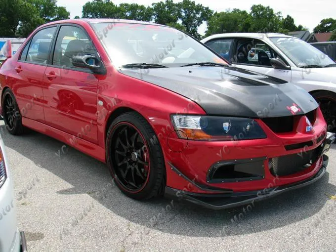 2003-2004 Mitsubishi Evolution EVO 8 VIII Varis Style Front  Bumper Lip CF (17)