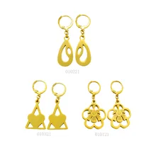 Модные серьги Кирибати золотого цвета для женщин, девочек с цветами, в форме капли воды, металлические ювелирные изделия, арабские подарки# J0413