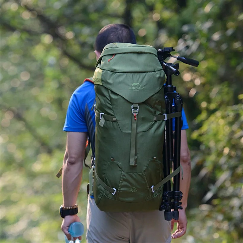 

Climbing backpack outdoor 45L Nylon Fabrics travel Bag Aluminum Bar Support Internal Frame Unisex Overnight Backpack for Travel