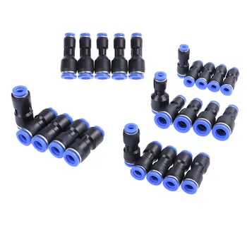

4/6/8/10/12mm 5Pcs Pneumatic Reducer Pushing Fitting Straight Connector Air Tube Reduced Diameter Pneumatic Joint