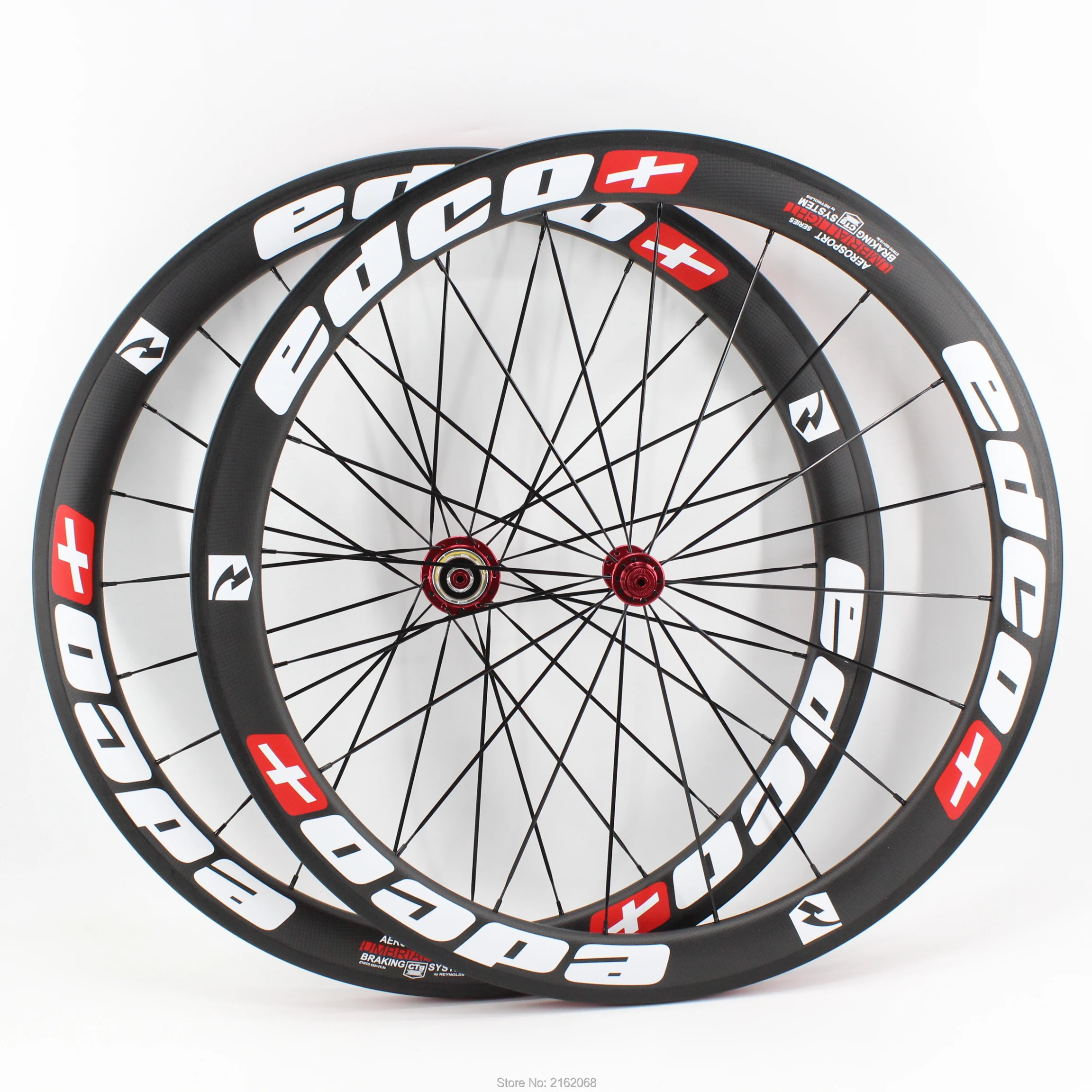 Flash Deal New white+red 700C 50mm clincher rims Road bike matte 3K/UD/12K full carbon fibre bicycle wheelsets 20.5/23/25mm width Free ship 0