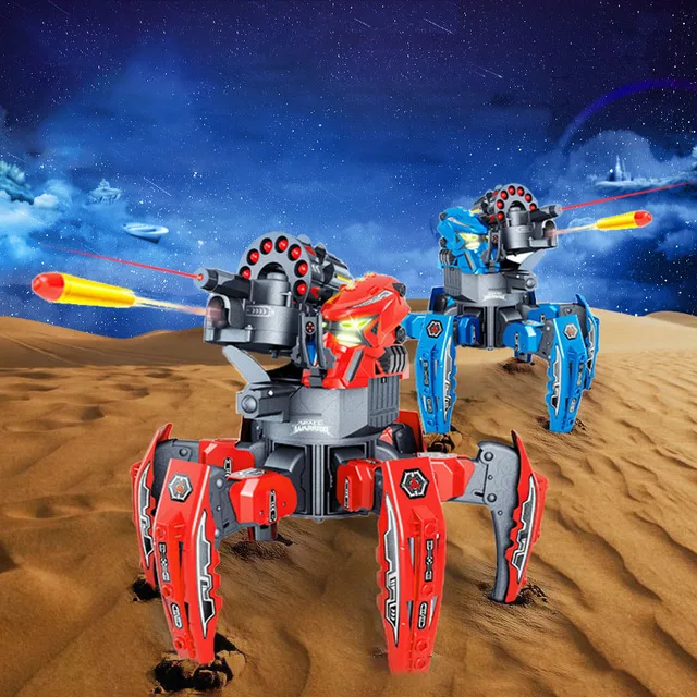 US $87.84 Multiplayer vs. 2.4G Remote Control Six-legged Spider Robot Cool RC Robot DIY Shooting Game Model C