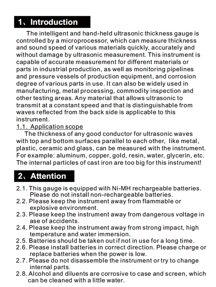 Ultrasonic Sound Velocity Chart