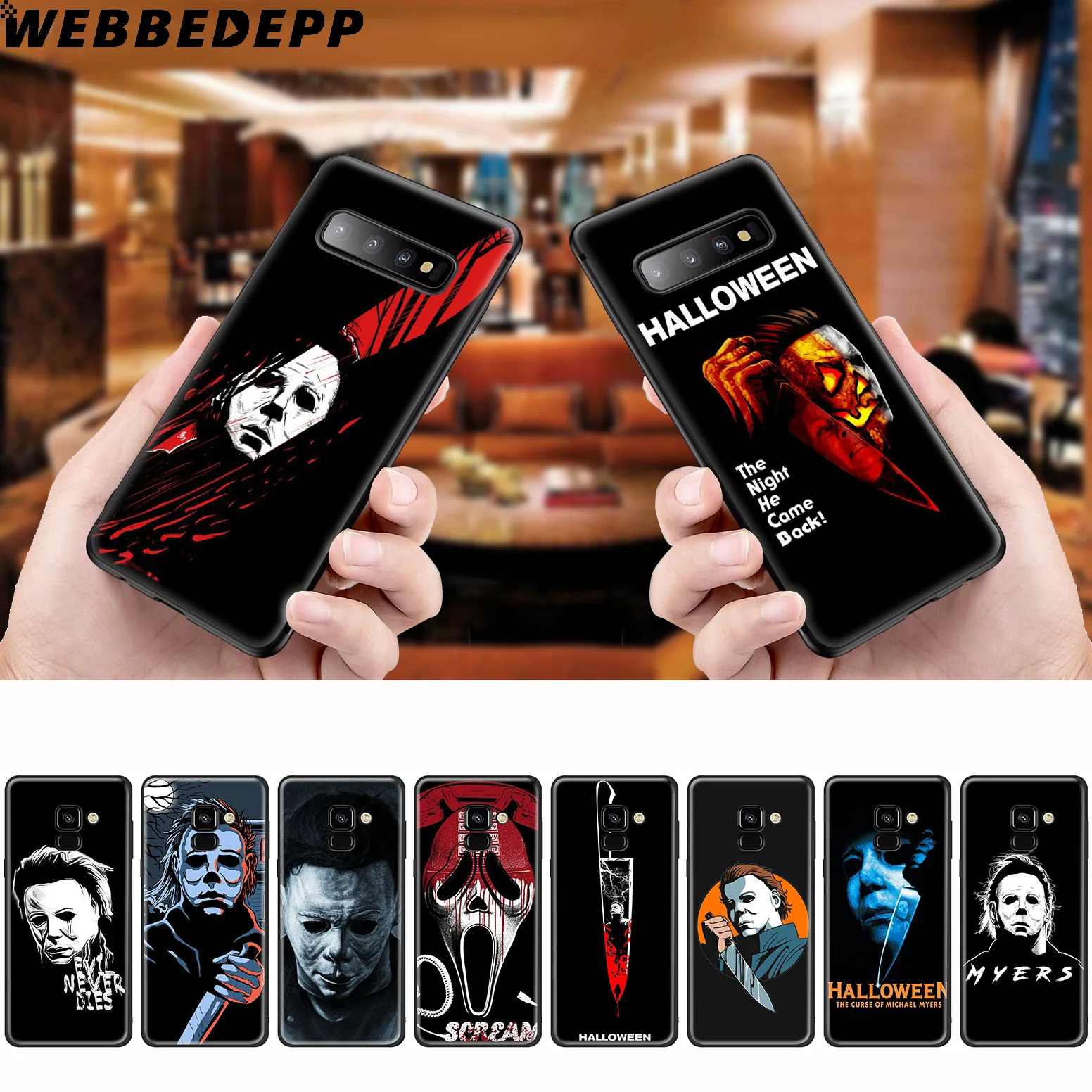 

WEBBEDEPP Halloween Curse Silicone Case for Samsung Galaxy A3 A5 A6 A7 A8 A9 A10 A20 A30 A40 A50 A70 M10 M20 M30