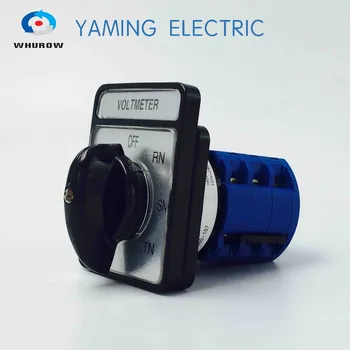 

Factory sale Selector Voltmeter Changeover switch 20A 7 Position 3 phases rotary cam switch control circuit