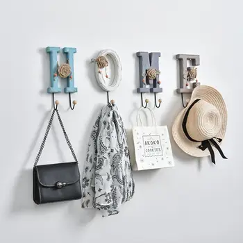 

Wall Hanging Key Hooks Alphanumeric Wall Hanging Coat Wall Decoration Hanger Sundries Storage