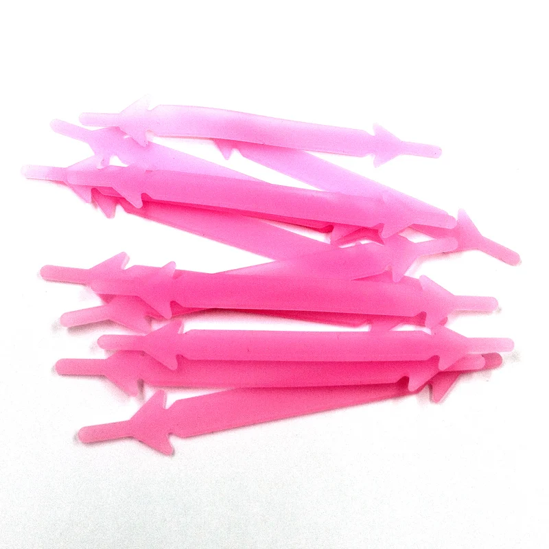 Suit 1-50 Sets Luminous Pink Creative Flexible arrow-shaped Creative Silicone No-Tie Shoelaces Fashionable Elastic Trainers Easy