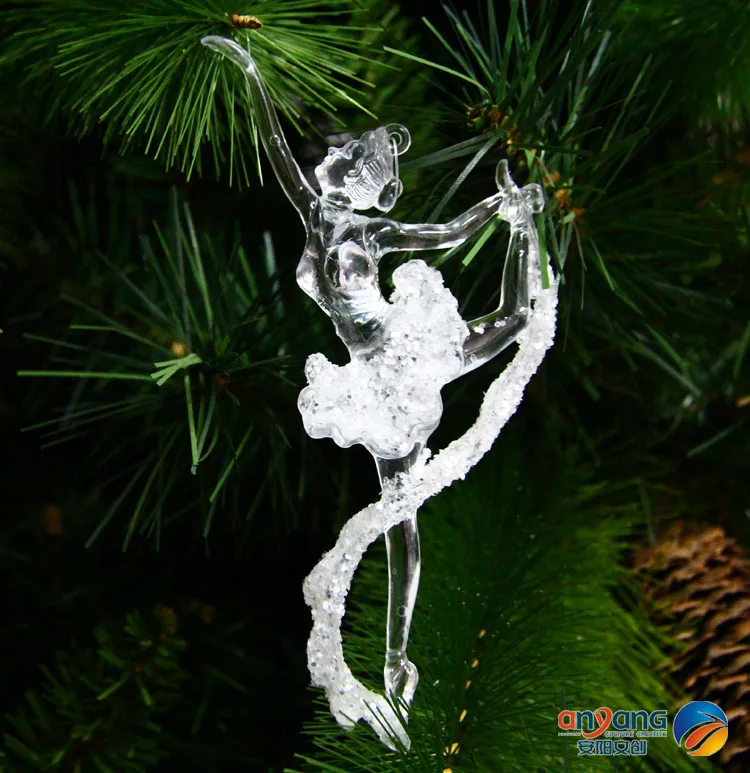 

Christmas ornaments window decoration decorated snow and ice effect scene 15CM acrylic ballet girl