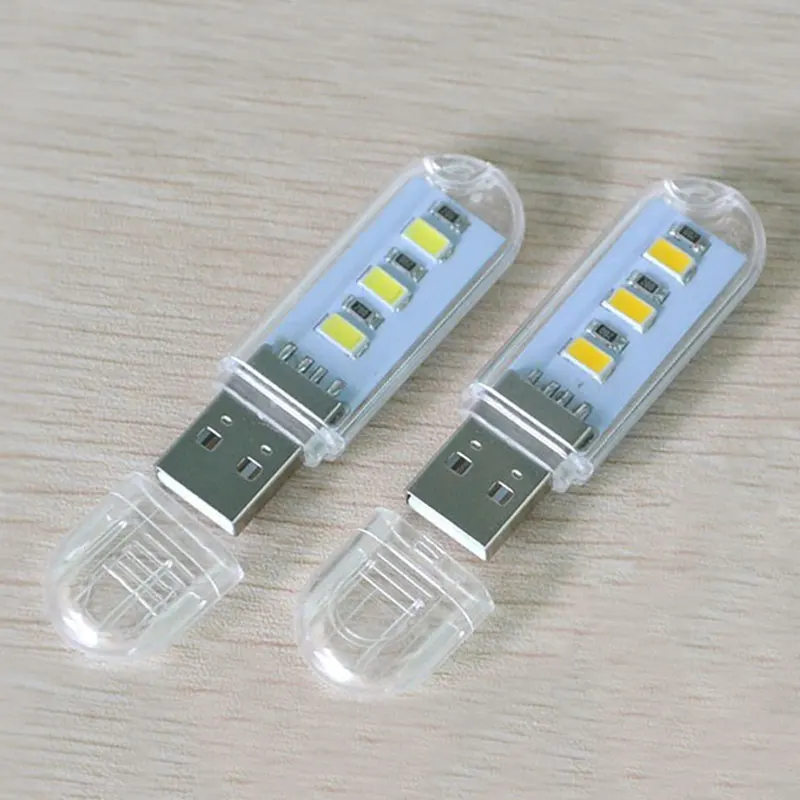 Foxanon New Mini USB LED Night light Camping lamp For Reading Bulb Laptops Computer Notebook Mobile Power Charger Warm White