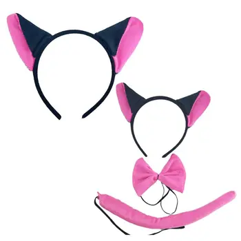 

Kids Halloween Prom Hair Accessories Cartoon Fox Shape Headband Children Performance Dress Up Role Playing Props Set