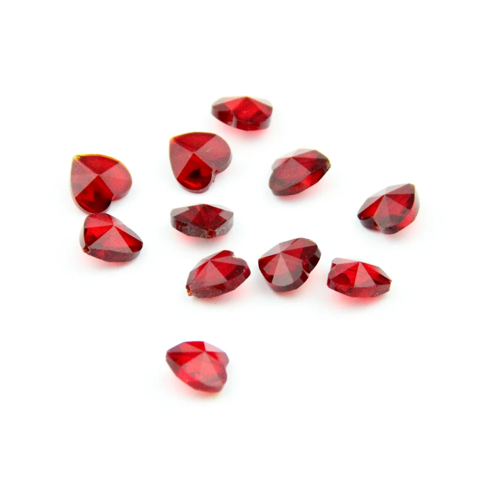 

50pcs/lot Red Crystal Beads Heart Middle 1 Hole 14mm For Crystal Chandelier Pendents Diy Jewelry Making