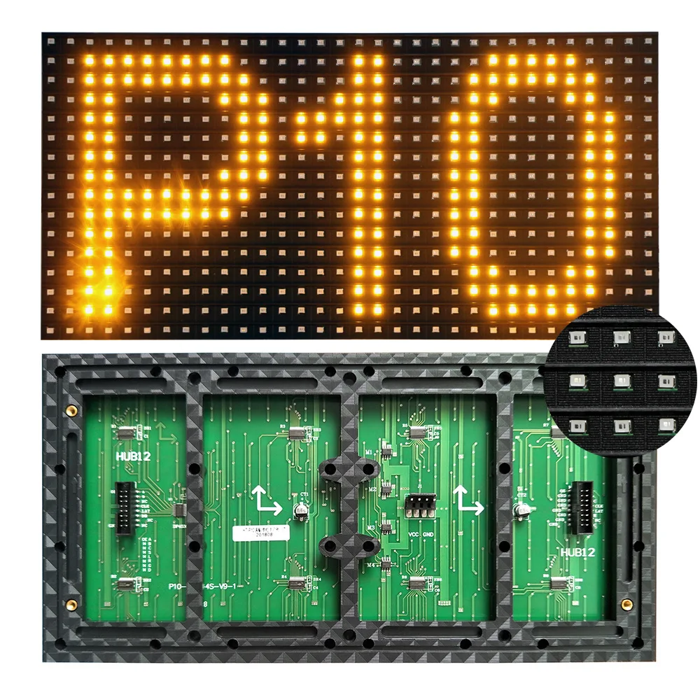 yellow Sime-outdoor P10 LED module