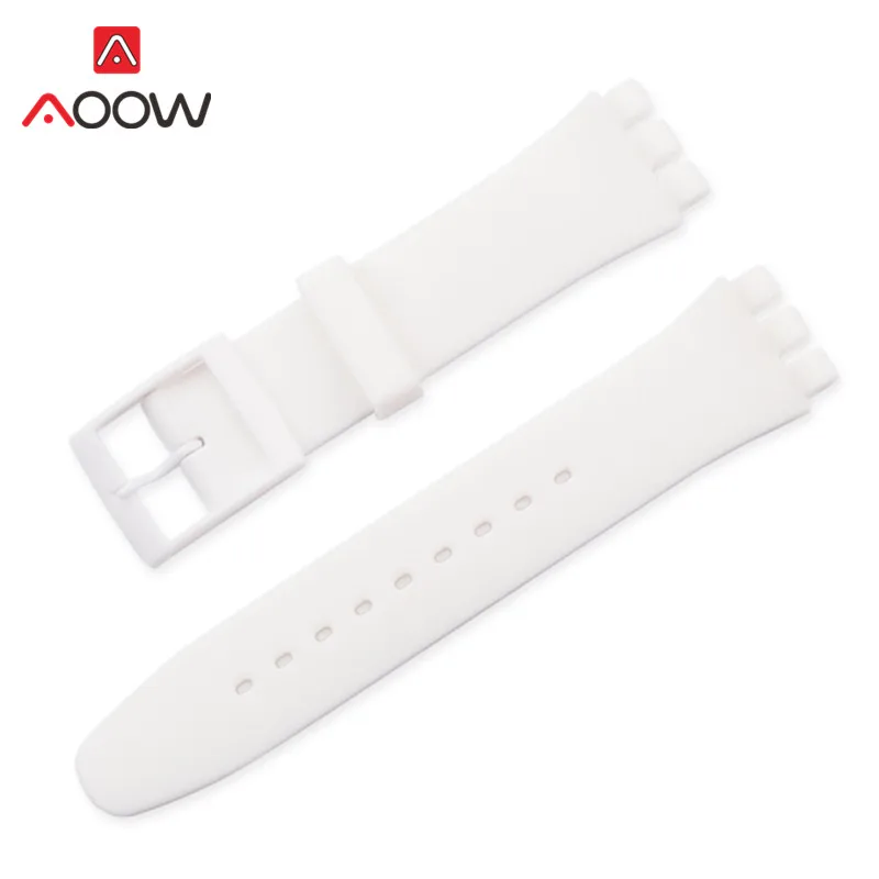 Vibrant Silicone Watchband - Colorful Rubber Bracelet Strap in Pink and Black