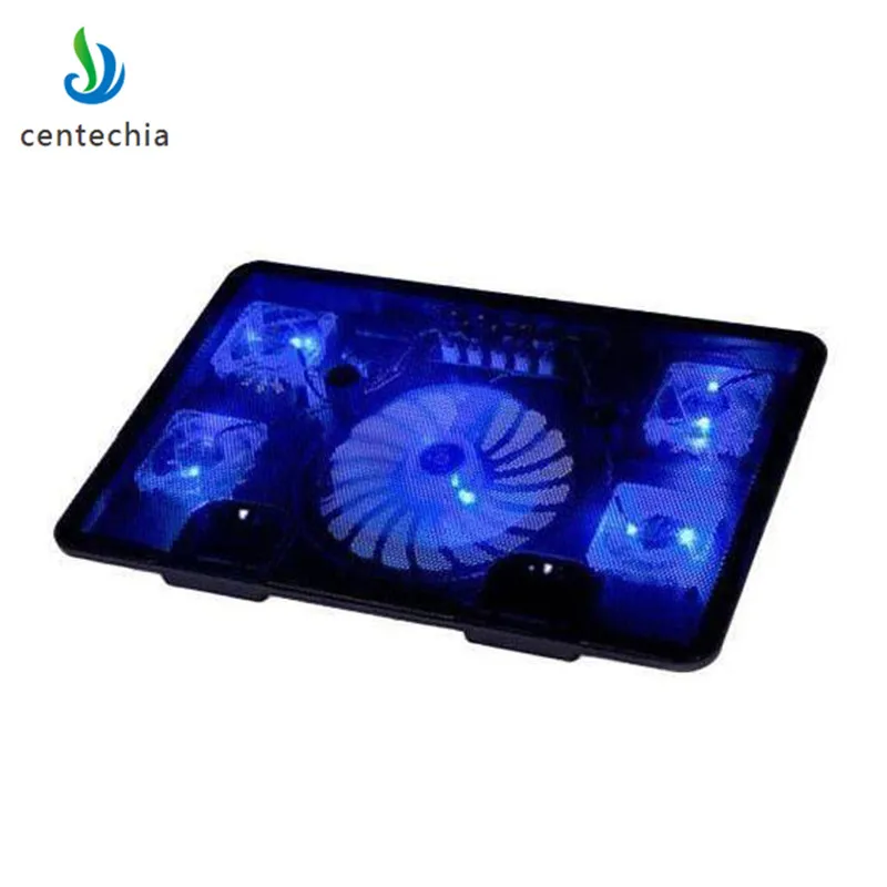 14 17 inch Laptop Cooling Pad External Cooler Dual USB Fan With 5 Fans