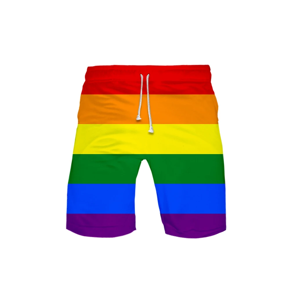 Homosexual LGBT Beach Shorts Men Men's 3D templar Board Shorts Trunks Summer Quick Dry Hip Hop Short Pants Beach Wear