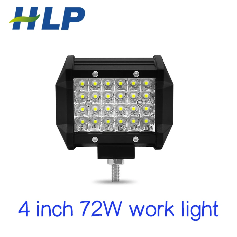 1pcs led light bar offroad 4inch 72W LED 12V 24V Work Light for Auto Motorcycle Tractor Boat 4WD 4x4 Truck SUV ATV | Автомобили и