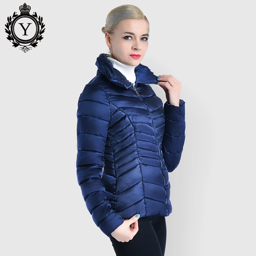 womens blue padded coat