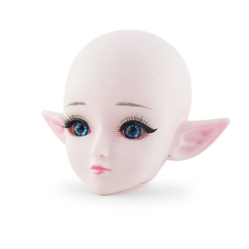 Шарнирная кукла Bjd 60 см 21 шт. 3D глаза эльф лысина голый телесный цвет женская