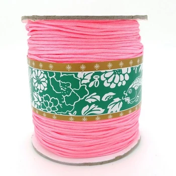 

Free Shipping,160m/Roll,1.5mm Pink Colour Macrame Nylon Cord Beading Thread Findings For Jewelry Making