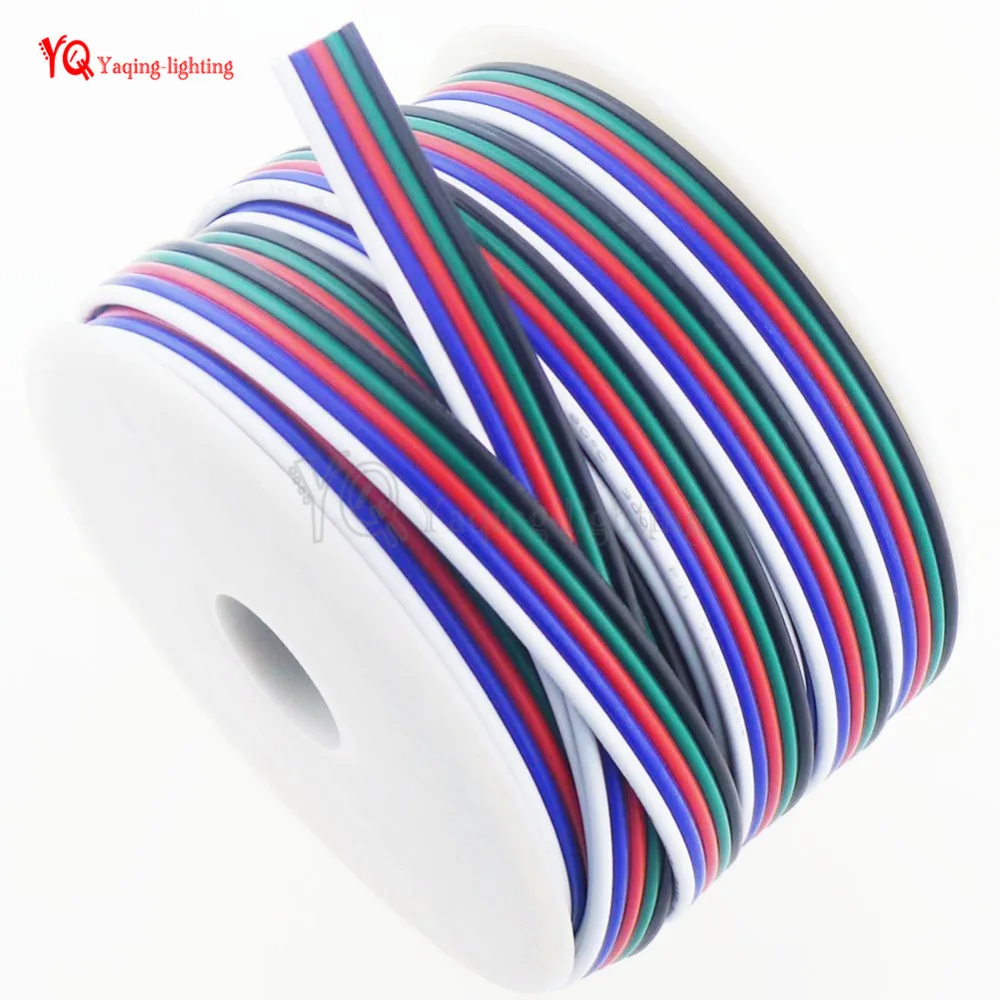 330 FT 18 Gauge RGBW LED Strip Extension Cable 100M 18AWG 5pin 5 Color