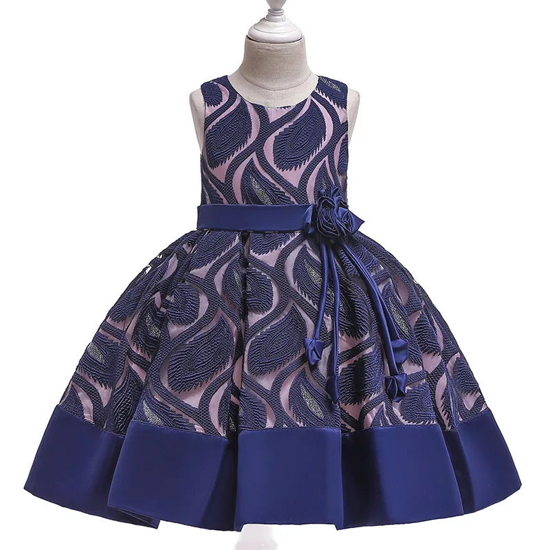 

Baby Girls Flower Striped Princess Dress For Girls Unicorn Wedding Party Dresses Kids Christmas Dress Children Girls Clothing