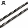 KALEN Stainless Steel 66cm 76cm Long Chain Necklace Men Punk Matte Brushed Vintage 5mm Cuban Chain Choker Necklace Jewelry ► Photo 3/6