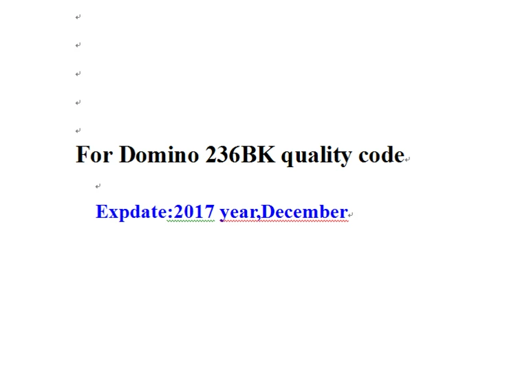 

Use for Domino quality code 236BK 5pcs/lot