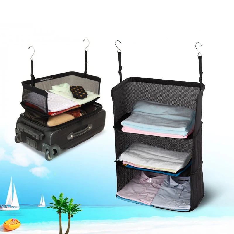 suitcase with hanging bar