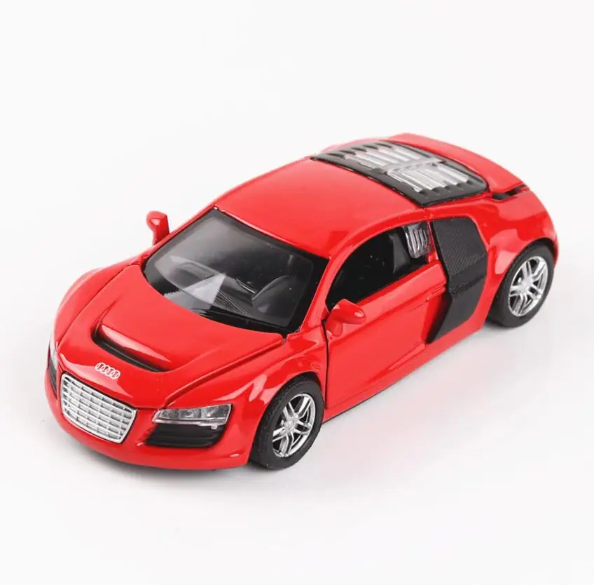 1/32 Diecasts и Игрушки транспортные средства Audi R8 гоночного автомобиля, модель со звуком и светом игрушки коллекции автомобилей для мальчиков