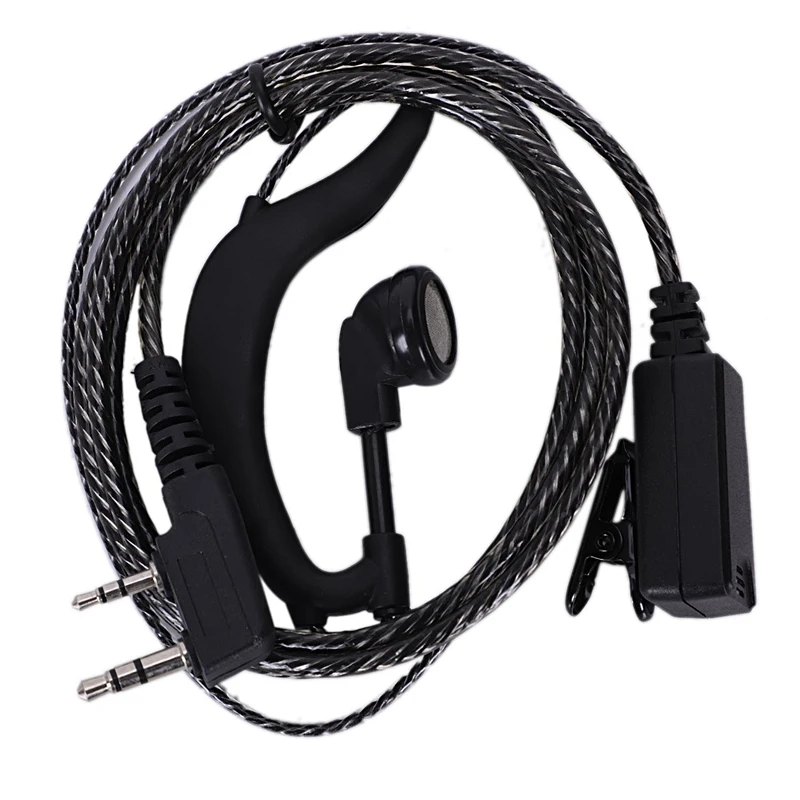 

2Pcs 2 Pin G-Shape Headset Ptt Earphone & Micophone For Baofeng 2 Way Radio
