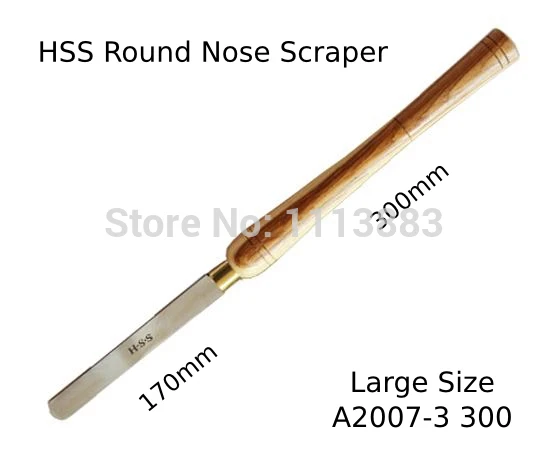 

A2007-3 300 HSS Round Nose Scraper Woodturning Tool Gouge