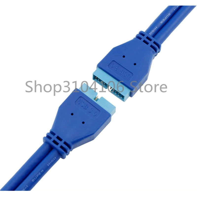 Медный сердечник USB 3,0 материнская плата 20pin штекер к 20pin Мужской Удлинительный кабель компьютерный кабель