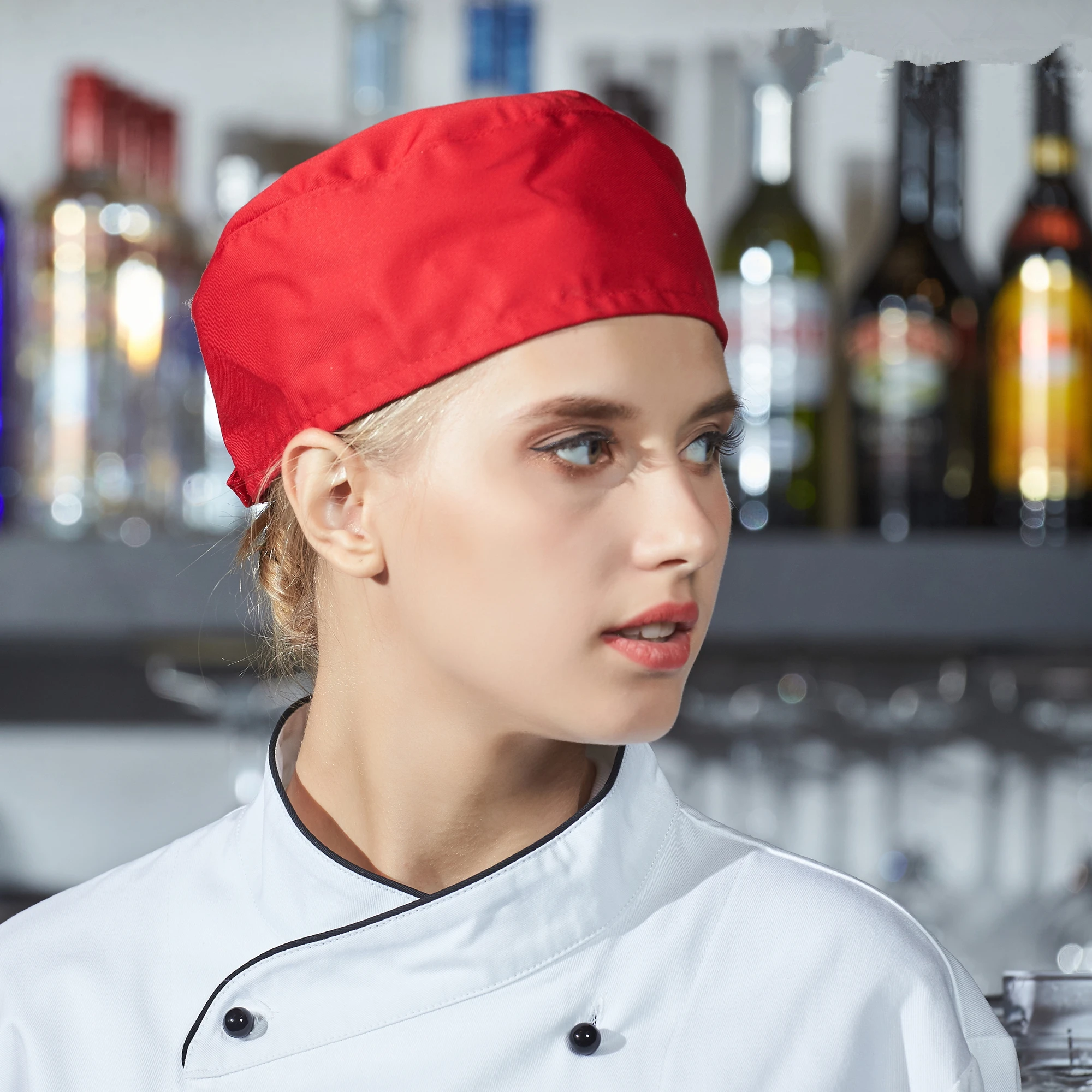 Шляпа шеф повара Beanie шляпа для ресторана снек бар кухонный рабочий головной