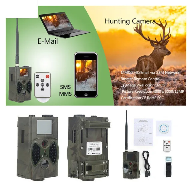 HC350M HD 0,5 S 16MP камера слежения за дикой природой GSM MMS GPRS SMS контроль Скаутинг инфракрасная охотничья камера для дикой природы HC 350M HC-350M