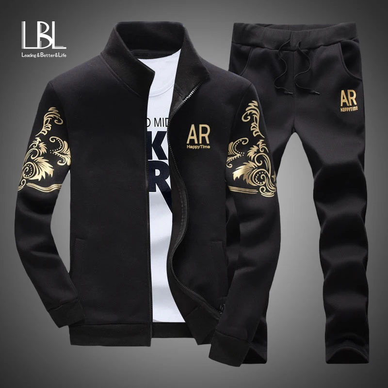Men's Tracksuit Sportswear Sets Spring Autumn Casual Tracksuits Men 2 Piece Zipper Sweatshirt + Sweatpants Brand Track Suit Set Men's Tracksuit Sportswear Sets Spring Autumn Casual Tracksuits Men 2 Piece Zipper Sweatshirt + Sweatpants Brand Track Suit Set