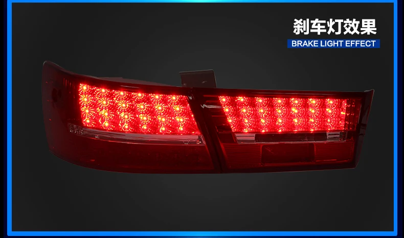 Perfect D-YL Car Styling Accessories for Hyundai Sonata NF LED Taillights 2006-2013 Sonata NF Tail Light Rear Lamp DRL+Brake+Park+Signal 5