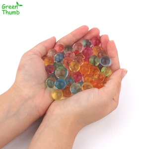 500 шт 9-11 мм Разноцветные Кристальные шарики для выращивания грунта милые гидрогелевые Волшебные гелевые морские шарики для украшения вазы - изображение