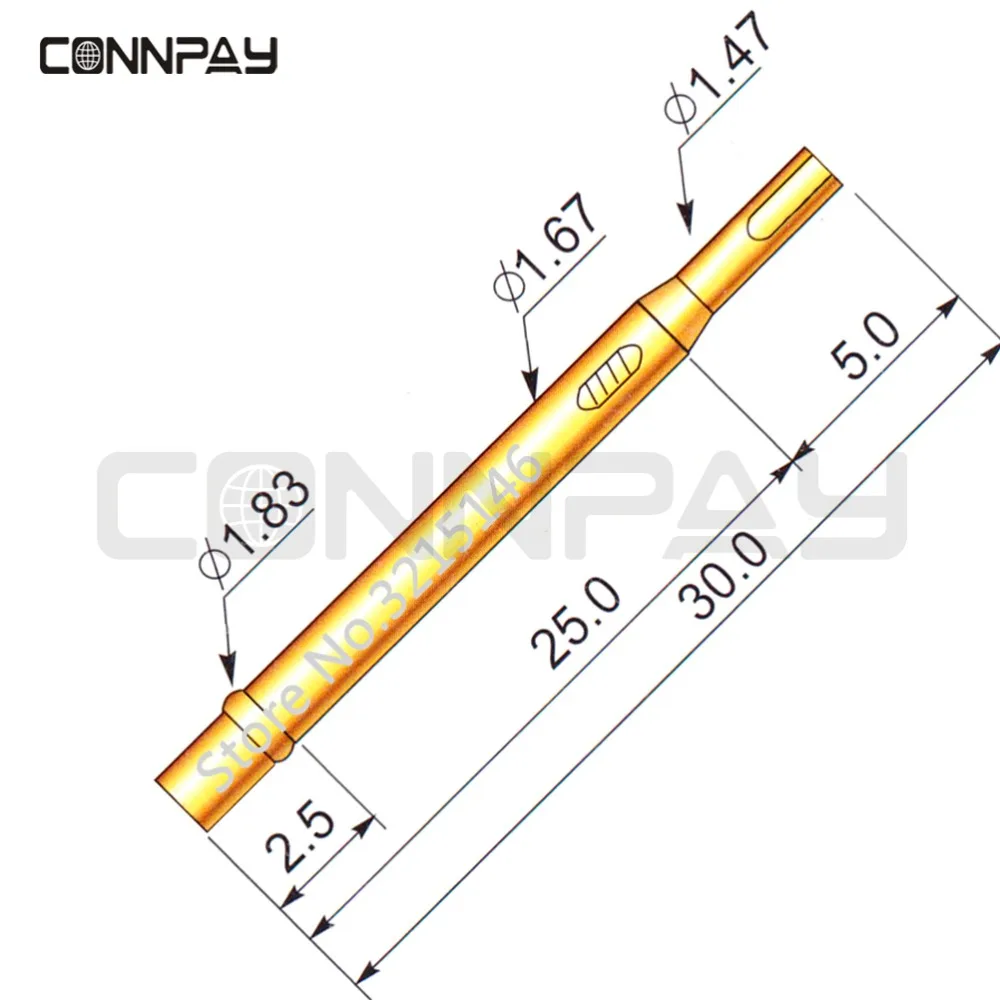 R100-2S шт. в упаковке 100 Тесты зонд Pogo булавки сосуд длина 30,0 мм инструмент