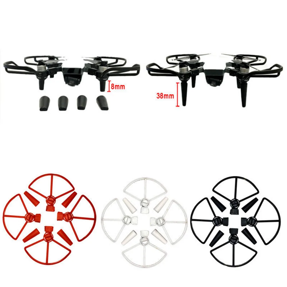 

For DJI SPARK Drone RC Propellers Guards Protection+Extend Landing Legs Gear Kit Integrated design+sponge pad for DJI SPARK