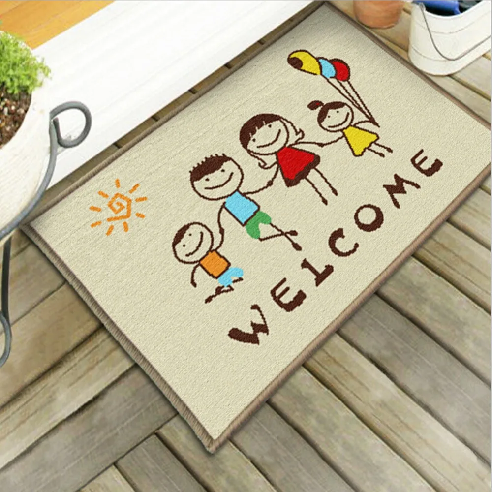 New Happiness Family Anti Slip Floor Mat Front Doormat Carpet