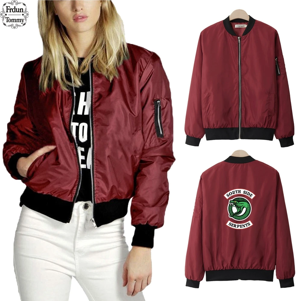 

Frdun Tommy Riverdale Thin Jacket Women Fashion Casual Thin Jacket Women Exclusive Harajuku Hip Hop New Style Casual Clothes