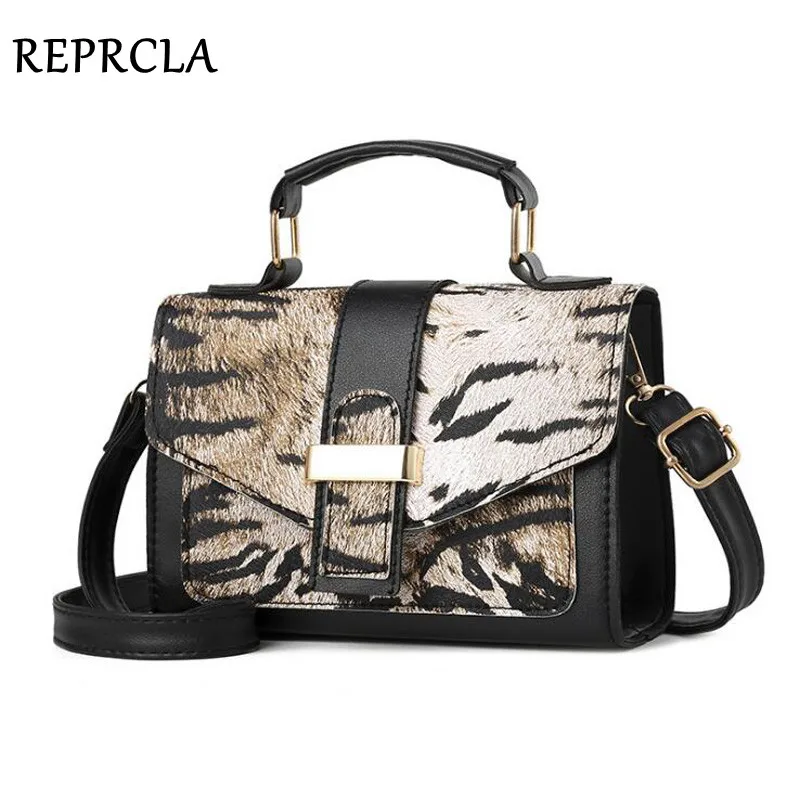 REPRCLA 2019 Fashion Women Handbag Shoulder Bag Leopard Print PU Leather Crossbody Bags for Women Messenger Bags Ladies Bolsa