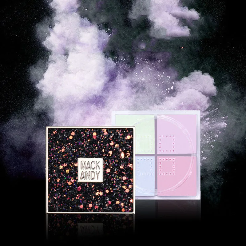 

Quicksand Star Powder Square Four-color Powder Net Redf Cosmetic Powder Long-lasting Fixed Makeup Attractive Colors Makeup