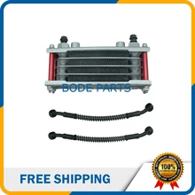 Big Size Race-Guy High Flow Radiator Oil Cooler M10x1.25 for Chinese Horizontal Oil-Cooled 125cc-190cc Engine Pit Dirt Bike